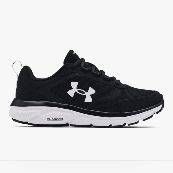 New Under Armour Charged Assert 9 running shoe Black White Women's Size 9 D Wide - Picture 3 of 10